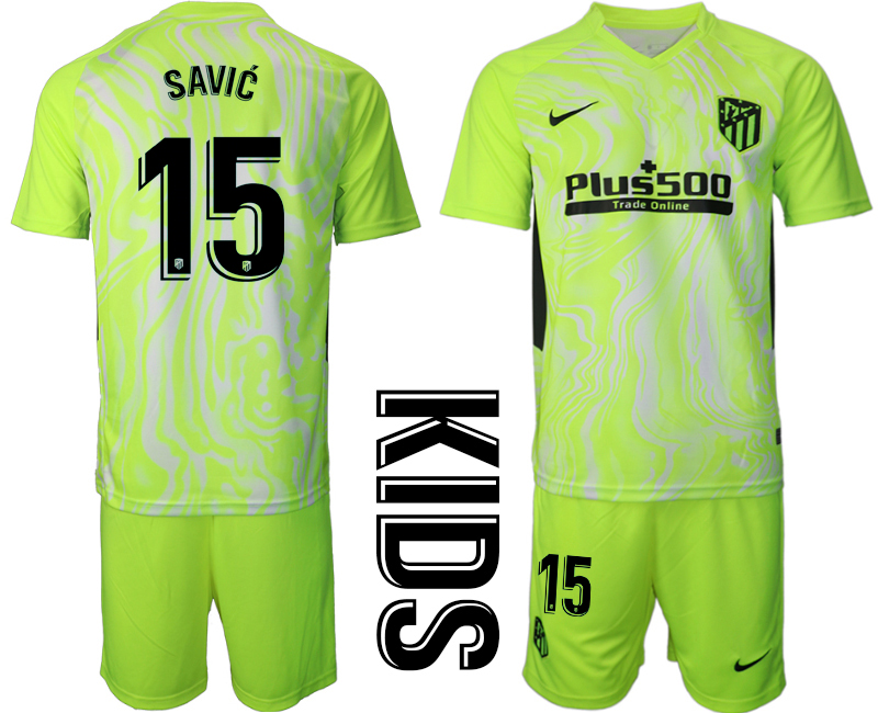 2021 Atltico Madrid away youth #15 soccer jerseys